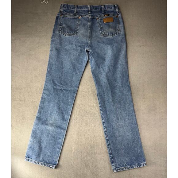 Wrangler 936DEN Jeans Mens Jeans‎ Slim Fit Cowboy Cut Blue Faded 33X34 - Picture 1 of 8